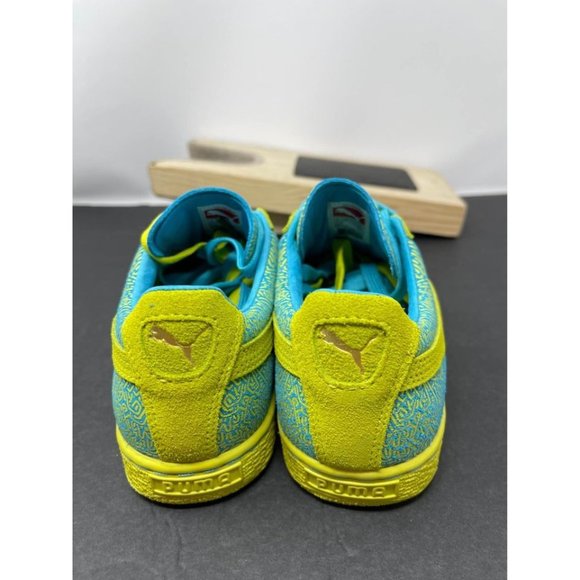 Puma X Solange Suede Classic Lines Sulphur Spring/Blue Atoll Sneakers Size 7 - Picture 4 of 7